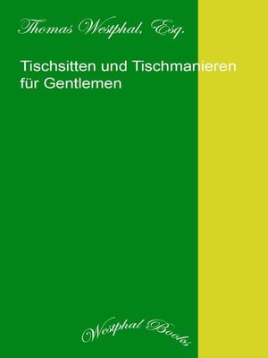 cover image of Tischsitten und Tischmanieren für Gentlemen